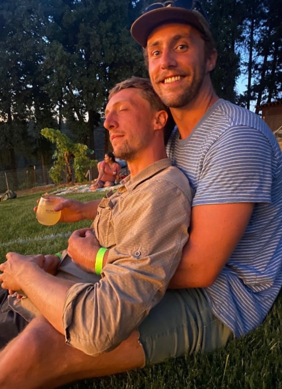 The IdeaGuys founders by the fire